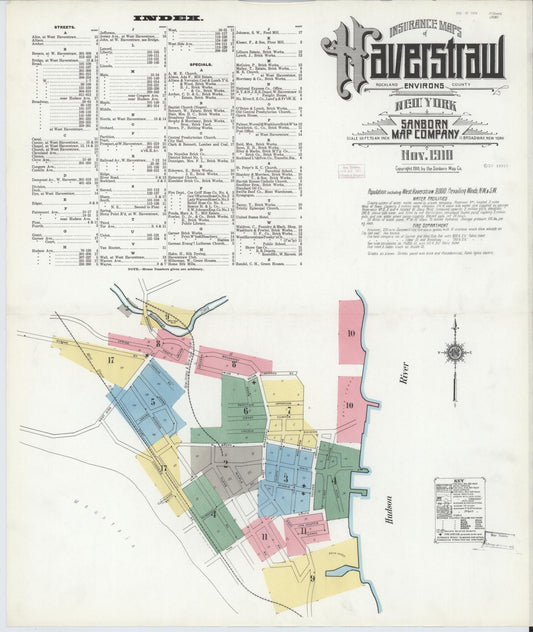 Sanborn Fire Insurance Map from Haverstraw, Rockland County, New York. (1910) – Historic Sanborn Fire Insurance Map Print