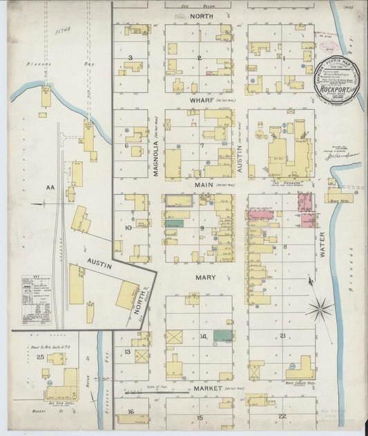 Sanborn Fire Insurance Map from Rockport, Aransas County, Texas. (1894) – Historic Sanborn Fire Insurance Map Print