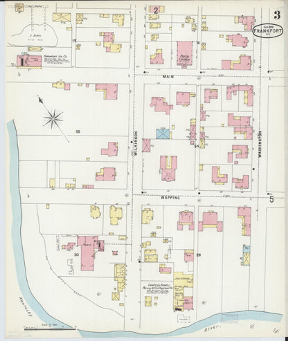 Sanborn Fire Insurance Map from Frankfort, Franklin County, Kentucky (1896), Sheet #0003 - Complete Map Set gallery image, historic Sanborn map, vintage wall art, Kentucky Kentucky
