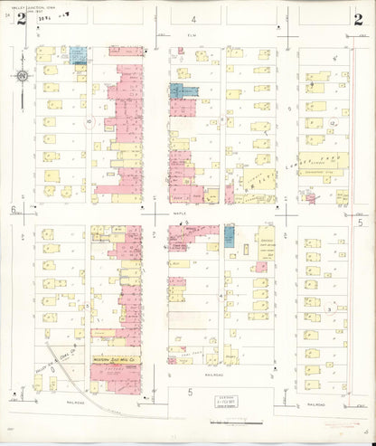 Sanborn Fire Insurance Map from Valley Junction, Polk County, Iowa (1941), Sheet #0002 - Historic Sanborn Fire Insurance Map Print, vintage old map wall art