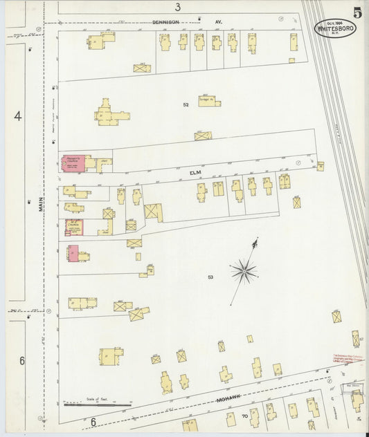 Sanborn Fire Insurance Map from Whitesboro, Oneida County, New York (1904), Sheet #0005 - Historic Sanborn Fire Insurance Map Print, vintage old map wall art, antique decor, genealogy gift, New York New York map