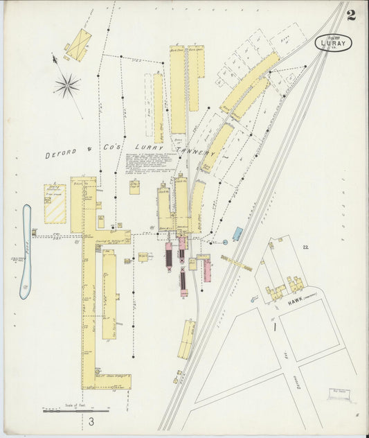 Sanborn Fire Insurance Map from Luray, Page County, Virginia (1897), Sheet #0002 - Historic Sanborn Fire Insurance Map Print, vintage old map wall art, antique decor, genealogy gift, Virginia Virginia map