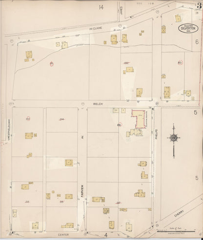 Sanborn Fire Insurance Map from Silverton, Marion County, Oregon (1939), Sheet #0003 - Complete Map Set gallery image, historic Sanborn map, vintage wall art, Oregon Oregon