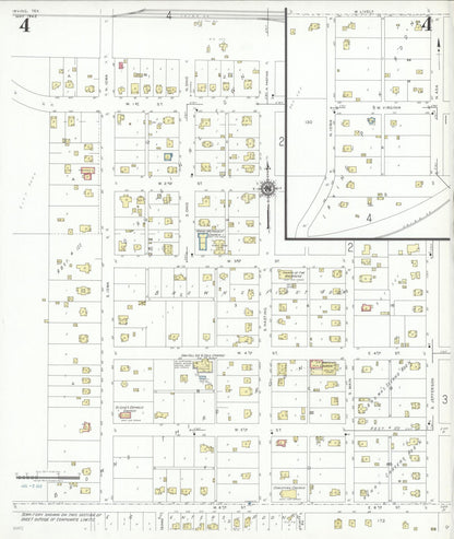 Sanborn Fire Insurance Map from Irving, Dallas County, Texas (1942), Sheet #0004 - Historic Sanborn Fire Insurance Map Print, vintage old map wall art, antique decor, genealogy gift, Texas Texas map