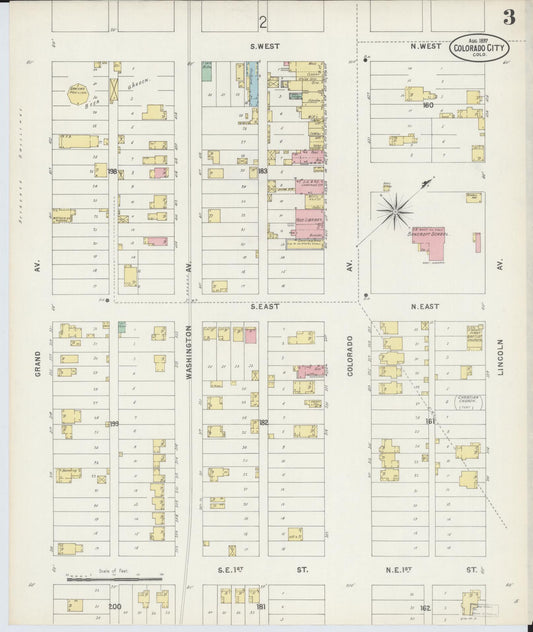 Sanborn Fire Insurance Map from Colorado City, El Paso County, Colorado (1897), Sheet #0003 - Historic Sanborn Fire Insurance Map Print, vintage old map wall art, antique decor, genealogy gift, Colorado Colorado map
