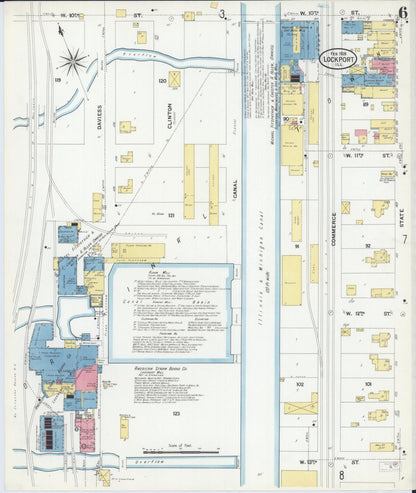 Sanborn Fire Insurance Map from Lockport, Will County, Illinois (1909), Sheet #0006 - Complete Map Set gallery image, historic Sanborn map, vintage wall art, Illinois Illinois