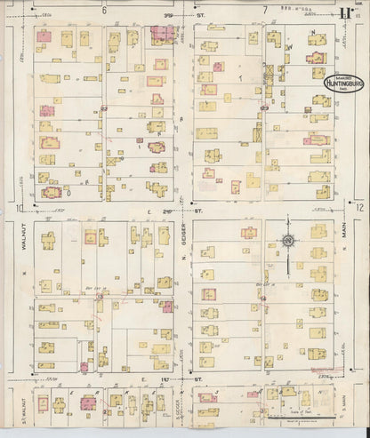Sanborn Fire Insurance Map from Huntingburg, Dubois County, Indiana (1949), Sheet #0011 - Complete Map Set gallery image, historic Sanborn map, vintage wall art, Indiana Indiana