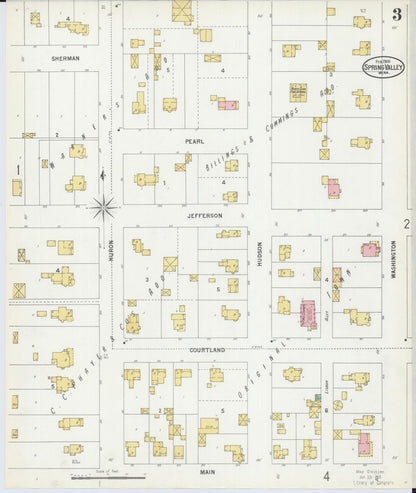 Sanborn Fire Insurance Map from Spring Valley, Fillmore County, Minnesota (1900), Sheet #0003 - Complete Map Set gallery image, historic Sanborn map, vintage wall art, Minnesota Minnesota