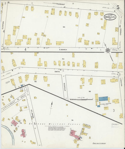 Sanborn Fire Insurance Map from Manlius, Onondaga County, New York (1917), Sheet #0005 - Complete Map Set gallery image, historic Sanborn map, vintage wall art, New York New York