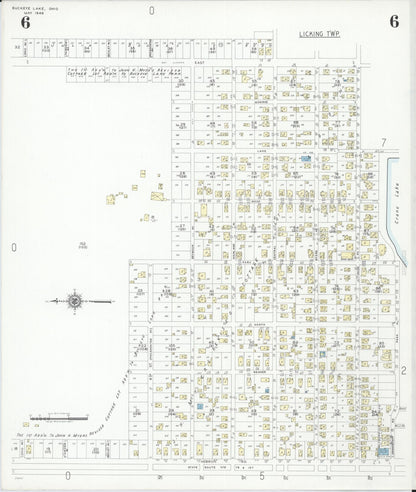 Sanborn Fire Insurance Map from Buckeye Lake, Licking County, Ohio (1946), Sheet #0006 - Complete Map Set gallery image, historic Sanborn map, vintage wall art, Ohio Ohio