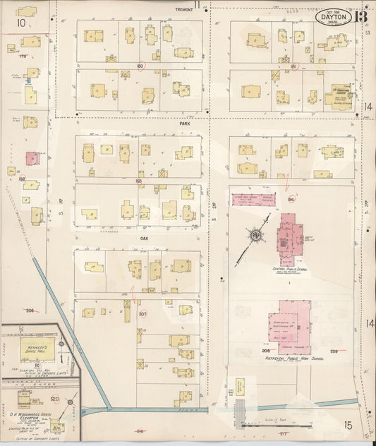 Sanborn Fire Insurance Map from Dayton, Columbia County, Washington (1943), Sheet #0013 - Historic Sanborn Fire Insurance Map Print, vintage old map wall art, antique decor, genealogy gift, Washington Washington map