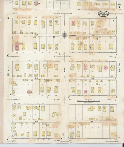Sanborn Fire Insurance Map from Douglas, Converse County, Wyoming (1944), Sheet #0007 - Complete Map Set gallery image, historic Sanborn map, vintage wall art, Wyoming Wyoming