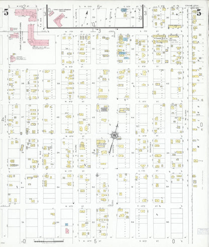 Sanborn Fire Insurance Map from Crane, Crane County, Texas (1951), Sheet #0005 - Complete Map Set gallery image, historic Sanborn map, vintage wall art, Texas Texas