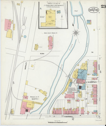 Sanborn Fire Insurance Map from Norristown, Montgomery County, Pennsylvania (1902), Sheet #0023 - Complete Map Set gallery image, historic Sanborn map, vintage wall art, Pennsylvania Pennsylvania