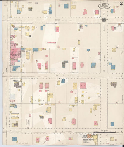 Sanborn Fire Insurance Map from Gunnison, Sanpette County, Utah (1931), Sheet #0002 - Complete Map Set gallery image, historic Sanborn map, vintage wall art, Utah Utah