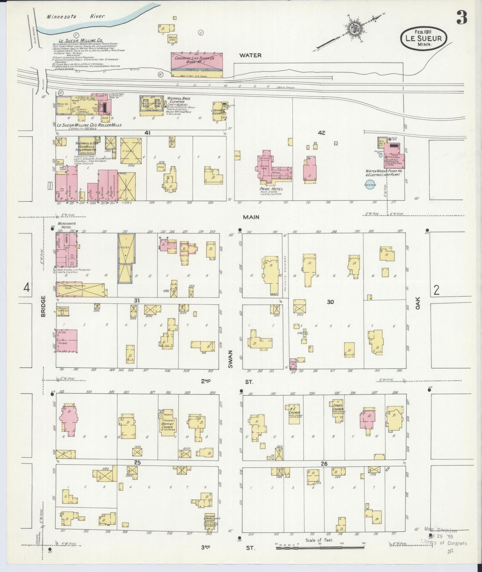 Sanborn Fire Insurance Map from Le Sueur, Le Sueur County, Minnesota (1911), Sheet #0003 - Complete Map Set gallery image, historic Sanborn map, vintage wall art, Minnesota Minnesota