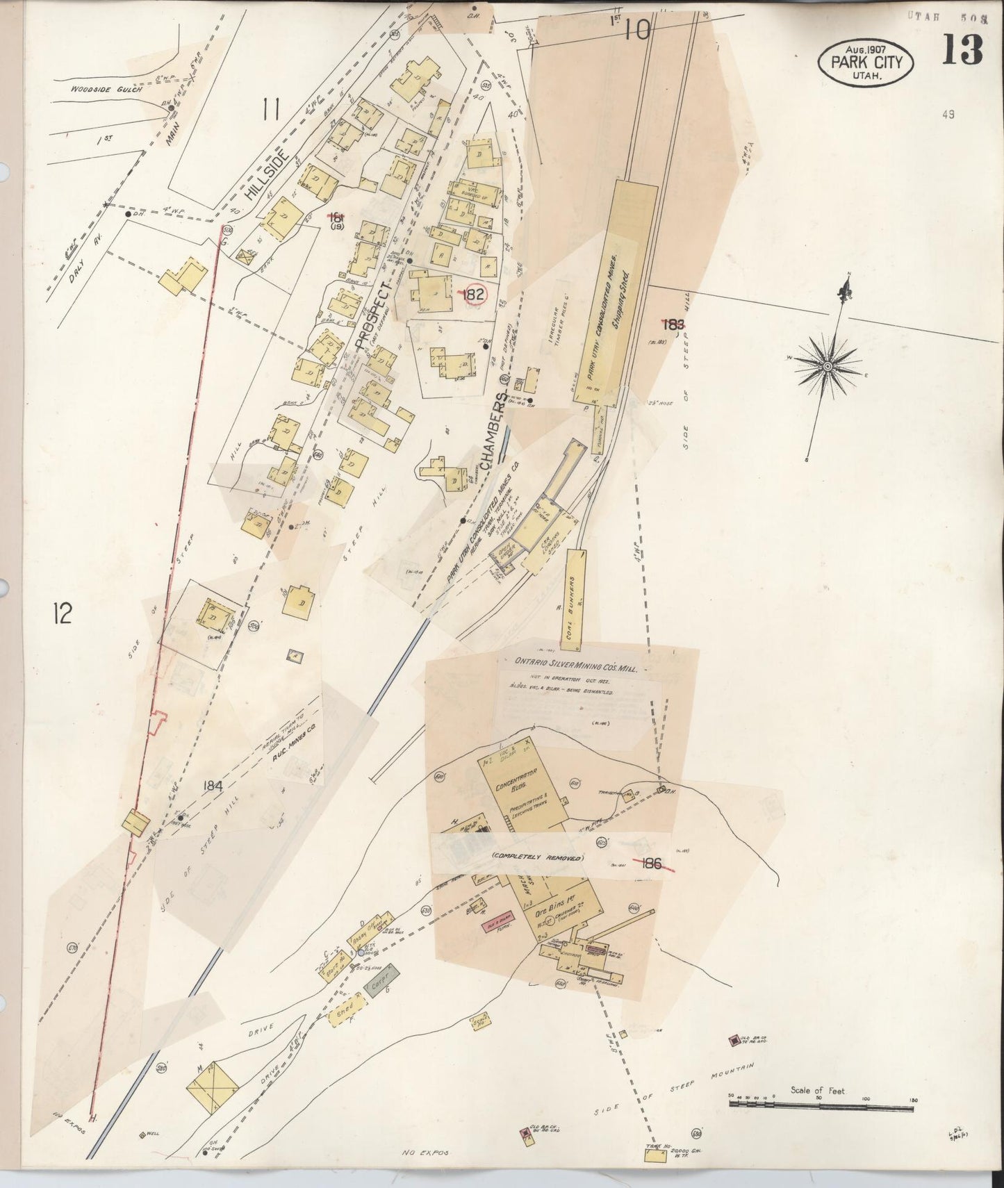 Sanborn Fire Insurance Map from Park City, Summit County, Utah (1940), Sheet #0013 - Complete Map Set gallery image, historic Sanborn map, vintage wall art, Utah Utah