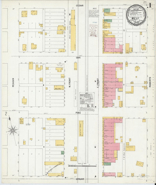 Sanborn Fire Insurance Map from West, McLennan County, Texas (1900), Sheet #0001 - Complete Map Set gallery image, historic Sanborn map, vintage wall art, Texas Texas