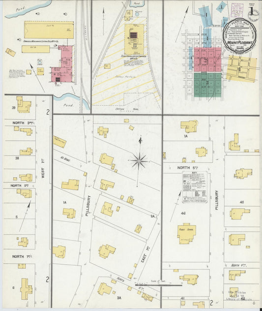 Sanborn Fire Insurance Map from Mount Pleasant, Titus County, Texas (1901), Sheet #0001 - Historic Sanborn Fire Insurance Map Print, vintage old map wall art, antique decor, genealogy gift, Texas Texas map