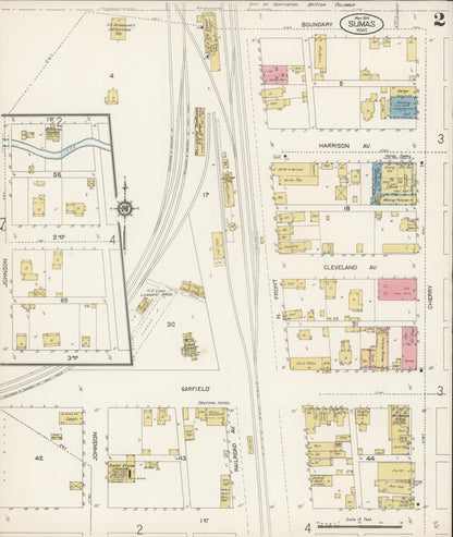 Sanborn Fire Insurance Map from Sumas, Whatcom County, Washington (1914), Sheet #0002 - Complete Map Set gallery image, historic Sanborn map, vintage wall art, Washington Washington