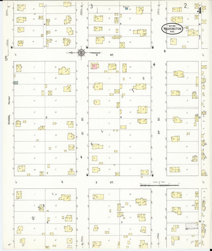 Sanborn Fire Insurance Map from Washington, Washington County, Kansas (1911), Sheet #0004 - Complete Map Set gallery image, historic Sanborn map, vintage wall art, Kansas Kansas