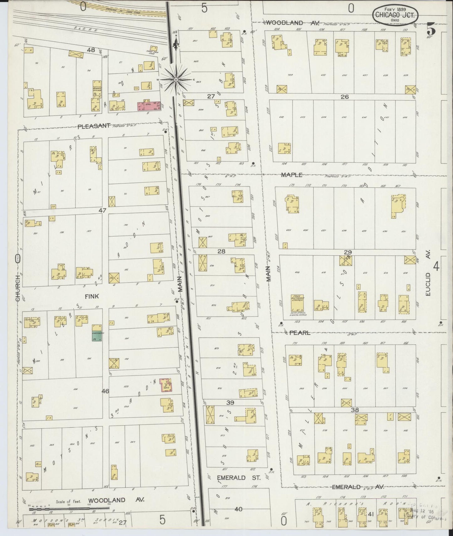 Sanborn Fire Insurance Map from Chicago Junction, Huron County, Ohio (1899), Sheet #0005 - Complete Map Set gallery image, historic Sanborn map, vintage wall art, Ohio Ohio
