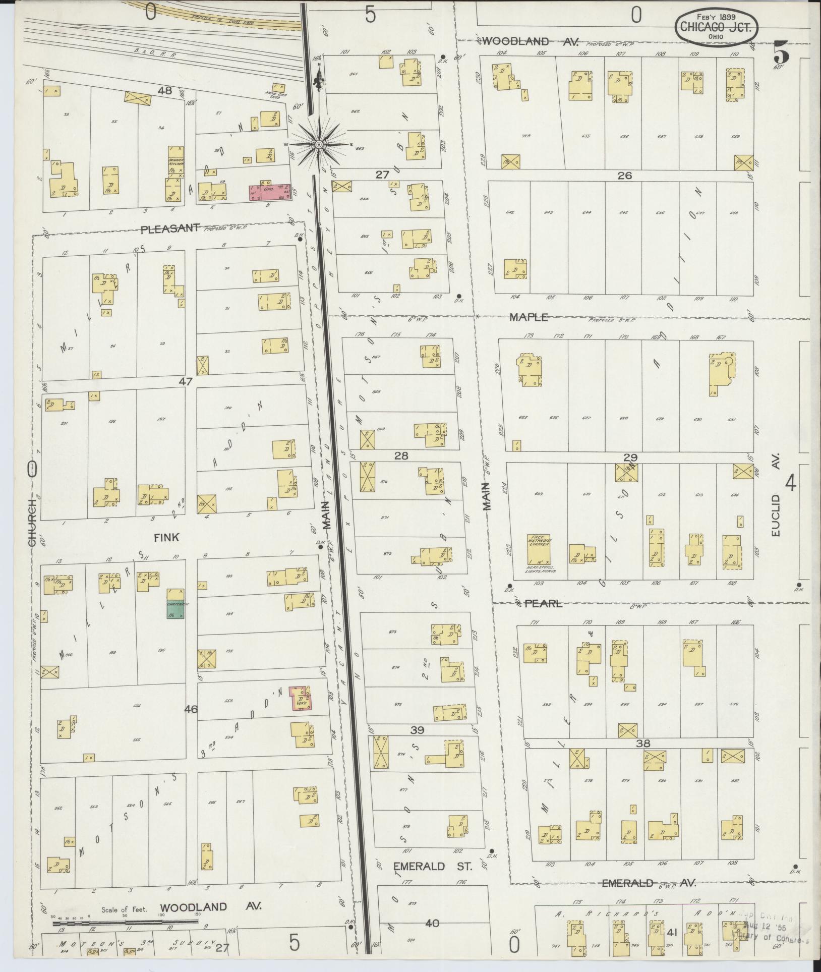 Sanborn Fire Insurance Map from Chicago Junction, Huron County, Ohio (1899), Sheet #0005 - Complete Map Set gallery image, historic Sanborn map, vintage wall art, Ohio Ohio