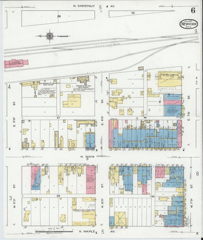 Sanborn Fire Insurance Map from Newkirk, Kay County, Oklahoma (1920), Sheet #0006 - Complete Map Set gallery image, historic Sanborn map, vintage wall art, Oklahoma Oklahoma