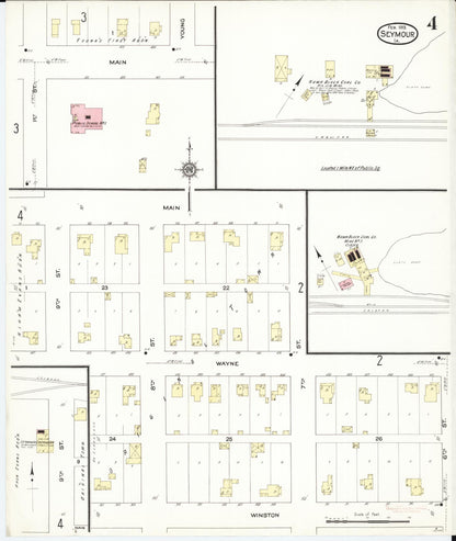 Sanborn Fire Insurance Map from Seymour, Wayne County, Iowa (1913), Sheet #0004 - Historic Sanborn Fire Insurance Map Print