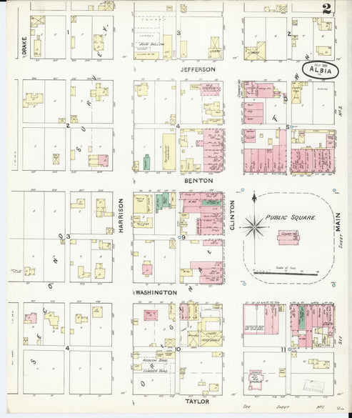 Sanborn Fire Insurance Map from Albia, Monroe County, Iowa (1891