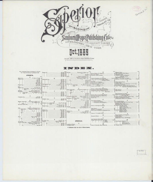 Superior, Douglas County, Wisconsin (1887) – Sanborn Fire Insurance Map – Map View