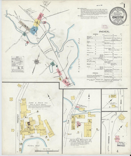 Sanborn Fire Insurance Map from Kingston, Plymouth County, Massachusetts. (1912) – Historic Sanborn Fire Insurance Map Print