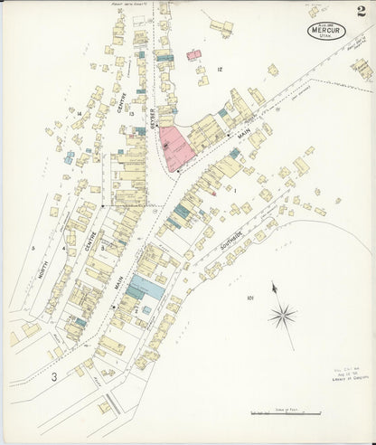 Sanborn Fire Insurance Map from Mercur, Toele County, Utah (1898), Sheet #0002 - Complete Map Set gallery image, historic Sanborn map, vintage wall art, Utah Utah