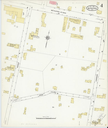 Sanborn Fire Insurance Map from Bethlehem, Grafton County, New Hampshire (1912), Sheet #0004 - Complete Map Set gallery image, historic Sanborn map, vintage wall art, New Hampshire New Hampshire