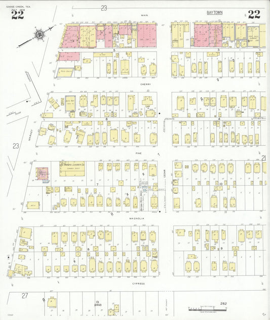 Sanborn Fire Insurance Map from Goose Creek, Harris County, Texas (1939), Sheet #0022 - Historic Sanborn Fire Insurance Map Print, vintage old map wall art, antique decor, genealogy gift, Texas Texas map