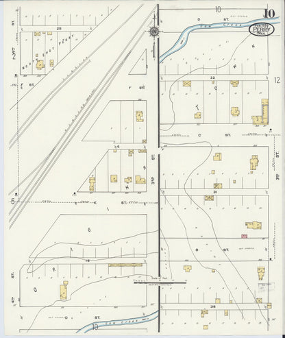 Sanborn Fire Insurance Map from Perry, Noble County, Oklahoma (1920), Sheet #0010 - Complete Map Set gallery image, historic Sanborn map, vintage wall art, Oklahoma Oklahoma