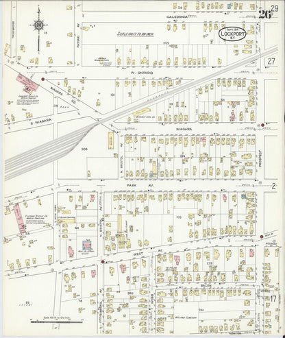 Sanborn Fire Insurance Map from Lockport, Niagara County, New York (1914), Sheet #0026 - Complete Map Set gallery image, historic Sanborn map, vintage wall art, New York New York