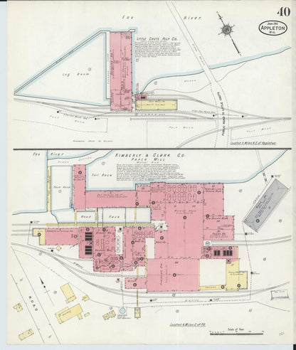Sanborn Fire Insurance Map from Appleton, Outagamie County, Wisconsin (1911), Sheet #0040 - Complete Map Set gallery image, historic Sanborn map, vintage wall art, Wisconsin Wisconsin