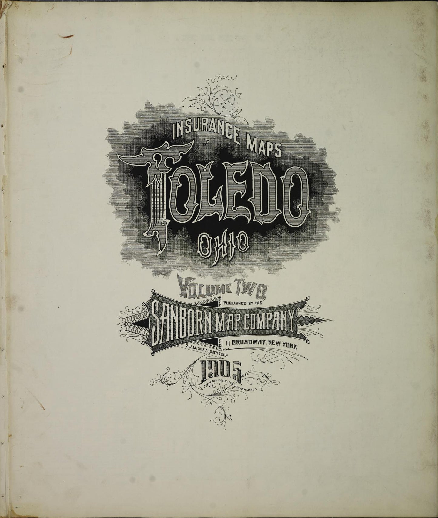Sanborn Fire Insurance Map from Toledo, Lucas County, Ohio (1905), Sheet #0001 - Complete Map Set gallery image, historic Sanborn map, vintage wall art, Ohio Ohio