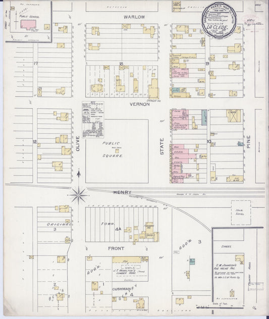 Sanborn Fire Insurance Map from Laclede, Linn County, Missouri (1893), Sheet #0001 - Historic Sanborn Fire Insurance Map Print, vintage old map wall art, antique decor, genealogy gift, Missouri Missouri map