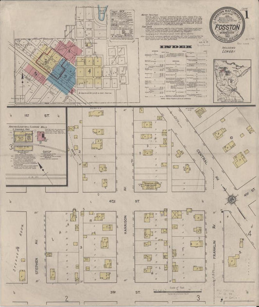 Sanborn Fire Insurance Map from Fosston, Polk County, Minnesota. (1922) – Map View