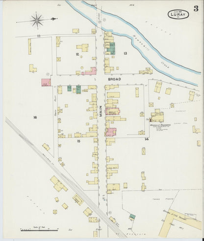 Sanborn Fire Insurance Map from Luray, Page County, Virginia (1891), Sheet #0003 - Complete Map Set gallery image, historic Sanborn map, vintage wall art, Virginia Virginia