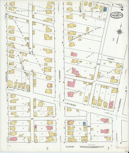 Sanborn Fire Insurance Map from Union City, Randolph County, Indiana (1920), Sheet #0002 - Complete Map Set gallery image, historic Sanborn map, vintage wall art, Indiana Indiana