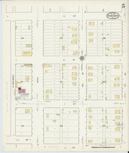 Sanborn Fire Insurance Map from Fairview, Major County, Oklahoma (1916), Sheet #0005 - Complete Map Set gallery image, historic Sanborn map, vintage wall art, Oklahoma Oklahoma