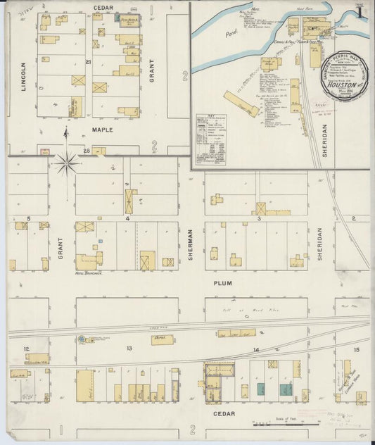 Sanborn Fire Insurance Map from Houston, Houston County, Minnesota. (1894) – Map View