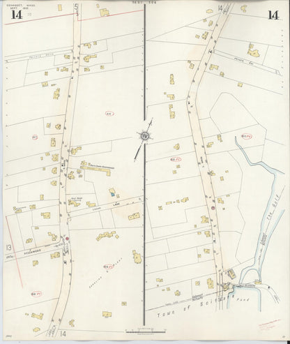 Sanborn Fire Insurance Map from Cohasset, Norfolk County, Massachusetts (1940), Sheet #0014 - Complete Map Set gallery image, historic Sanborn map, vintage wall art, Massachusetts Massachusetts