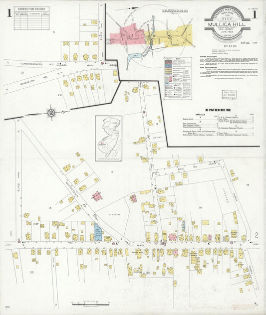 Sanborn Fire Insurance Map from Mullica Hill, Gloucester County, New Jersey. (1933) – Historic Sanborn Fire Insurance Map Print