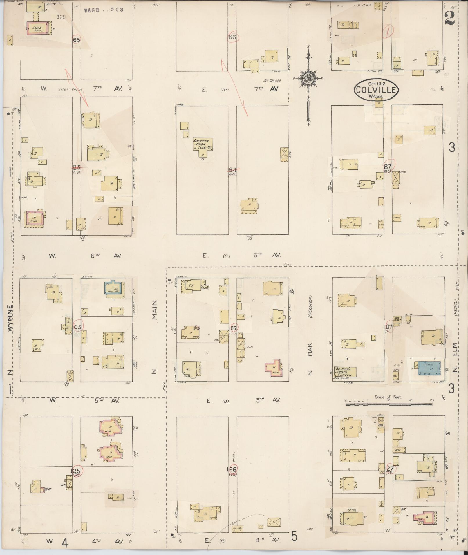 Sanborn Fire Insurance Map from Colville, Stevens County, Washington (1940), Sheet #0002 - Complete Map Set gallery image, historic Sanborn map, vintage wall art, Washington Washington