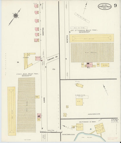 Sanborn Fire Insurance Map from South Hadley Falls, Hampshire County, Massachusetts (1910), Sheet #0009 - Complete Map Set gallery image, historic Sanborn map, vintage wall art, Massachusetts Massachusetts