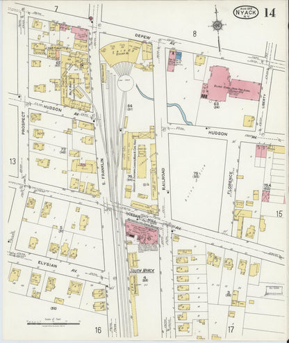 Sanborn Fire Insurance Map from Nyack, Rockland County, New York. (1919), Sheet #0014
